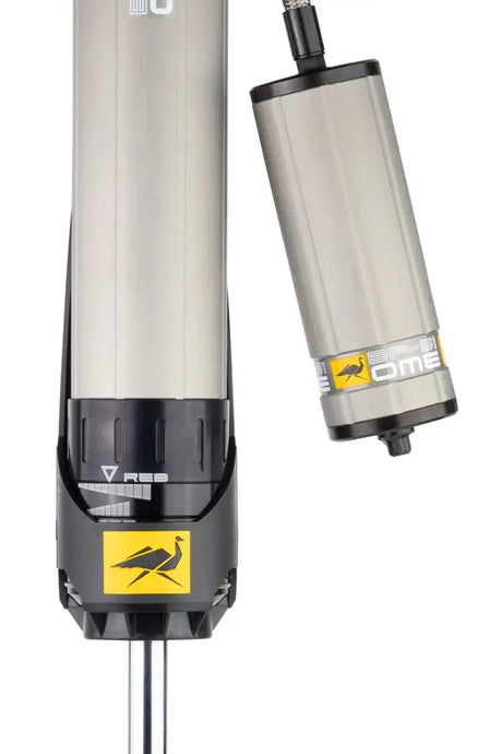 Silver and black OME BP51 shock absorber for Wrangler JK rear long suspension