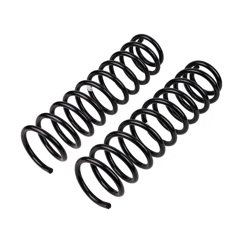 Pair of black ome coil springs for Jeep JK front heavy-duty coil spring replacement