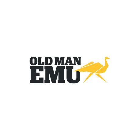 Old Man Emu logo with origami bird on ARB OME coil spring for Prado 2003