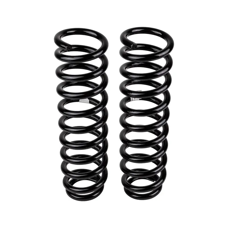Two black OME coil springs in the ARB OME Coil Spring Front Spring Wk2 set