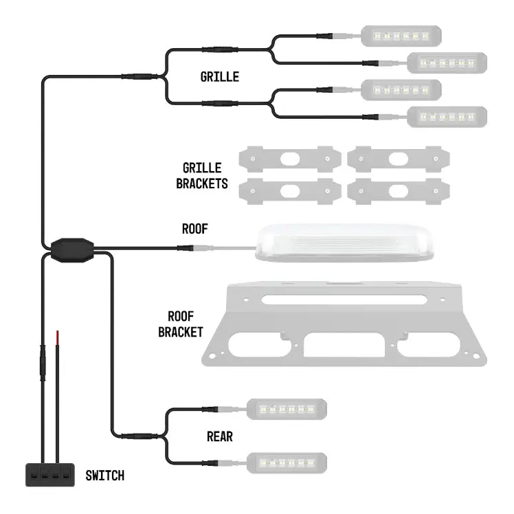 ARC Lighting BB8KA06 Warning Light Wiring Harness