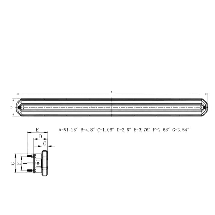 ARC Lighting Single Color Amber Warning Light BB6105A - Work Bar Strobe 51 Dual Mini
