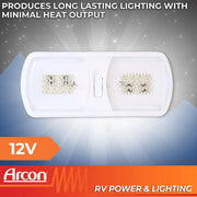 Arcon Sleek Compact Design Interior Light - LED 20670N - Dbl EU-Lite Bwht Opt
