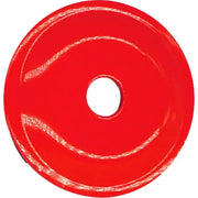 Red round grand digger support plate with central hole for robust construction