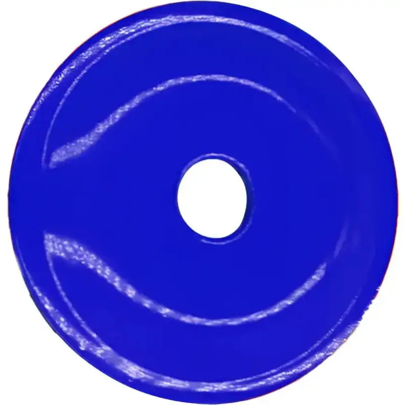 Blue round grand digger support plate with central hole for heavy-duty use