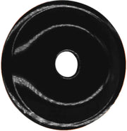 Black round grand digger support plate with central hole for heavy lifting tasks