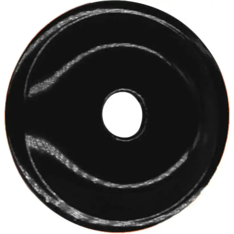 Black round grand digger support plate with central hole for heavy lifting tasks
