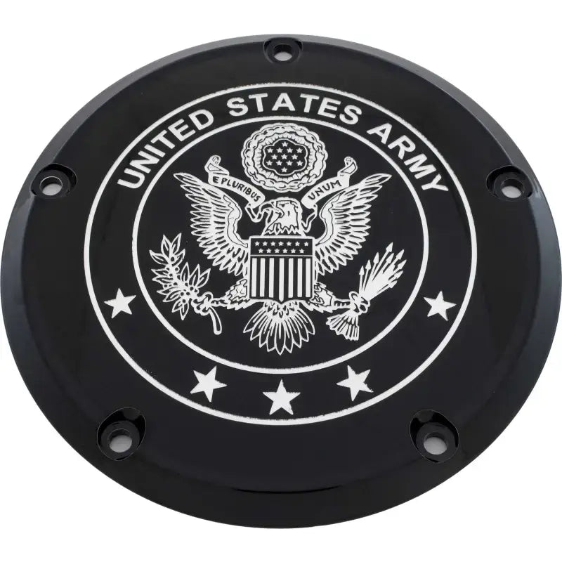 CUSTOM ENGRAVING ARM02-67BG 6 M8 Softail Derby Cover Army Black