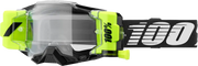Black and neon yellow Armega Forecast Goggle with clear lens for motocross riding