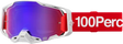 White motocross goggles with red strap and purple iridescent lens for generation sweat style