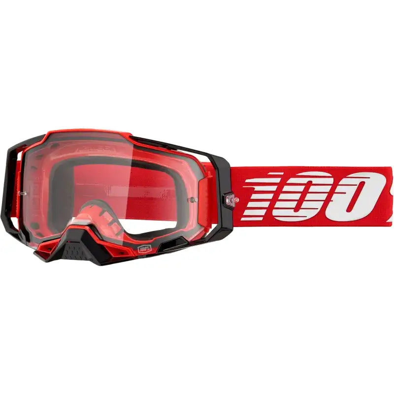 Armega Goggle Red Clear Lens - Powersports