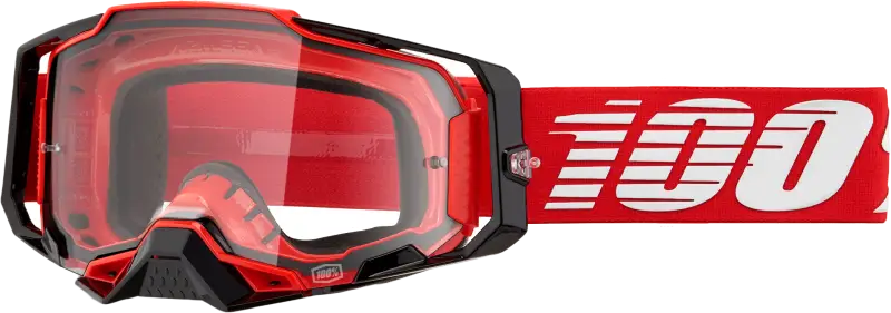 Armega Goggle Red Clear Lens - Powersports