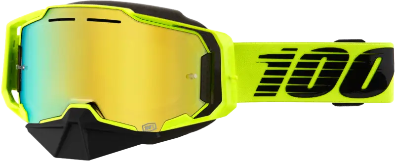 Armega Snowmobile Goggle Nuclear Citrus Mirror Gold Len - Powersports