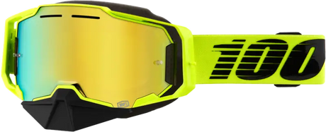 Armega Snowmobile Goggle Nuclear Citrus Mirror Gold Len - Powersports