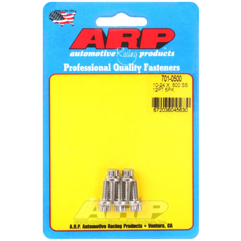 ARP 701-0500 ARP 10-24 x .500 12pt SS bolts