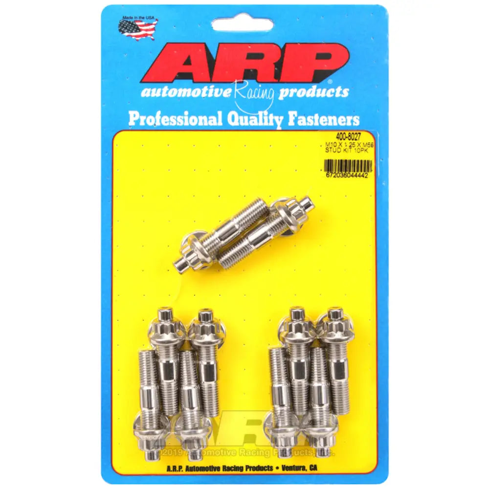 ARP 400-8027 ARP M10 x 1.25 x 55mm Broached Stud Kit (10pcs)