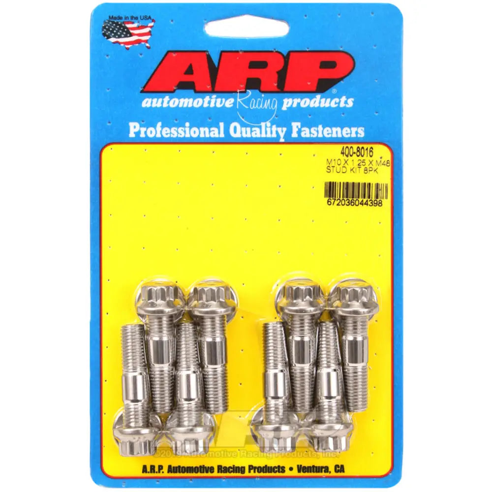 ARP 400-8016 ARP Sport Compact M10 x 1.25 x 48mm Stainless Accessory Studs (8 pack)