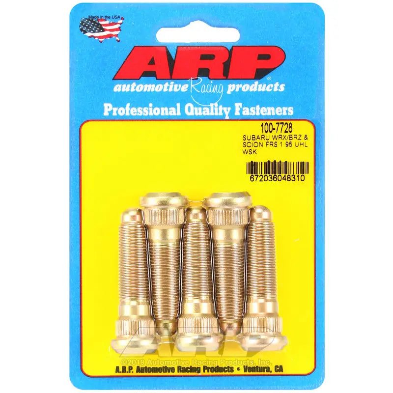 ARP 100-7728 ARP Subaru WRX/BRZ & Scion FRS 1.95 UHL 12mm x 1.25 Wheel Stud Kit (5 Pack)