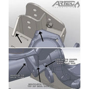 Artec Indust Replaces Factory Bracket Track Bar Bracket JK4406 - Heavy-Duty Rear Trackbar BR