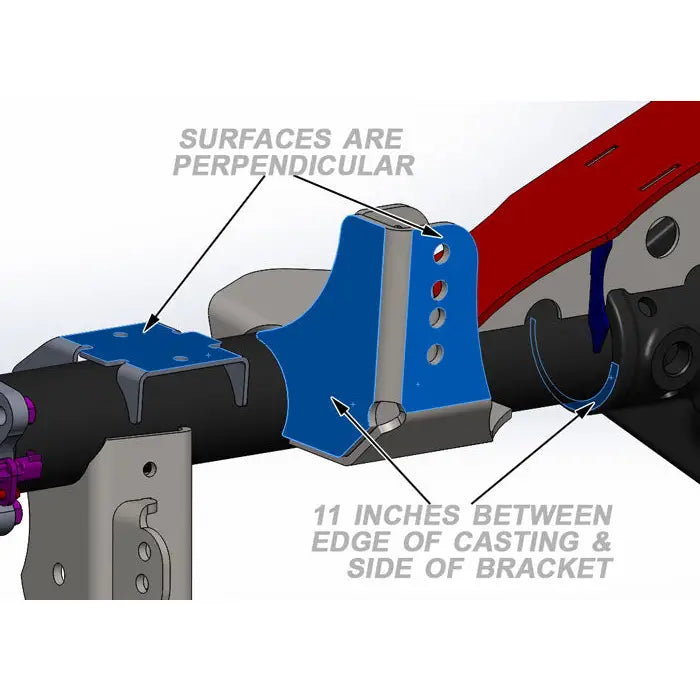 Artec Indust Replaces Factory Bracket Track Bar Bracket JK4426 - Heavy-Duty Rear Trackbar BR