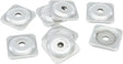 Square-base round-topped metal washers for Grand Digger support and digger support