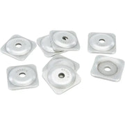 Square-base round-topped metal washers for Grand Digger support and digger support