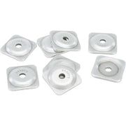 Silver-colored grand digger support washers with central holes for Digger Support plates