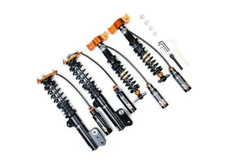 Black performance coilovers with orange mounts for BMW M3 G80 series coilovers ride height