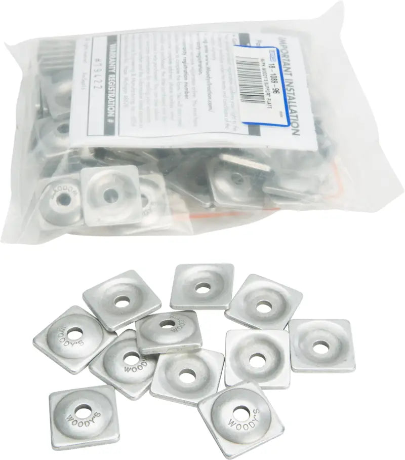 ASW-3725-B Digger Support Plates Square Alum. 1/4’’ 96/Pk - Plate