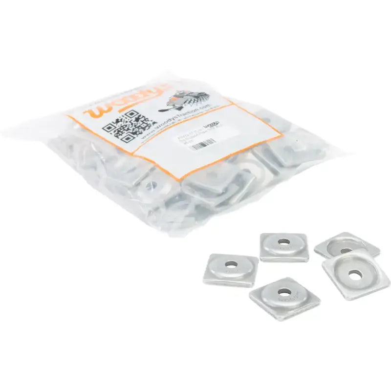 Square metal washers for Digger Support Plates ASW2-3775-B, 5/16 inch, 96 pack