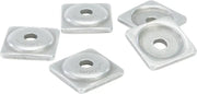 Five square metal washers with circular indentations for Digger Support Plates ASW2-3775-M