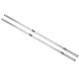 Two long silver LED light strips for Decked Midsize Core Trax cargo management