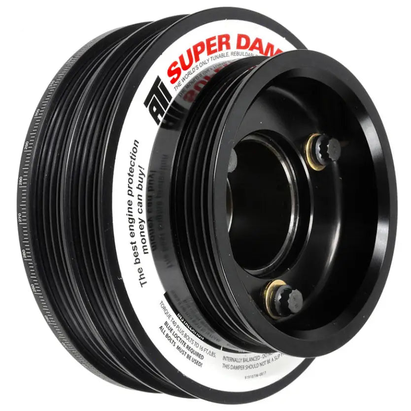 ATI ATI918599 ATI Damper - 5.67in - Alum - (2) 4 Grv - Nissan RB26 - R32 Only - 1Pc - w/Power Steering Pulley
