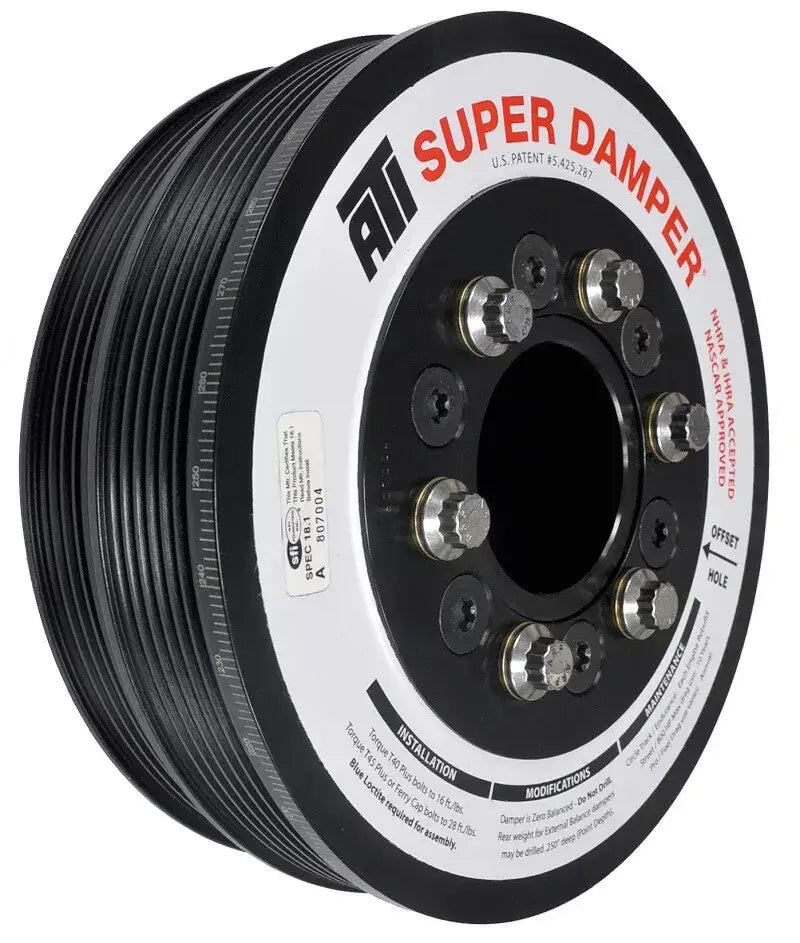 ATI Damper - 7.425in - Steel LW - 6/4 Grv - LS1/LS2 - F & V Body - 3 Ring - ATI917242 - Engine Components