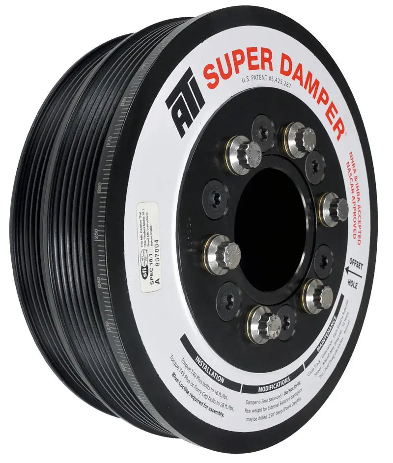 ATI Damper - 7.425in - Steel LW - 8 & 4 Grv - LS1-2-3-6 L76 - 97-13 - Y Body SS G8 - 3 Ring - ATI917345 - Engine