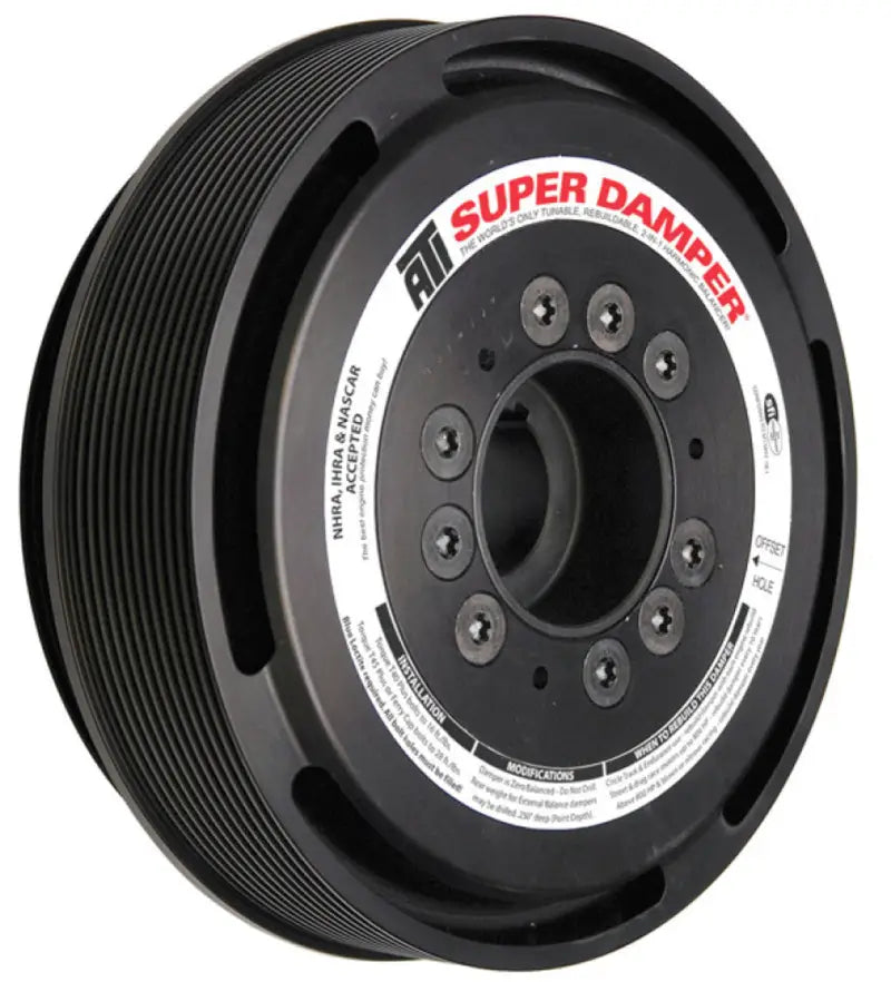 ATI Super Damper - 8.53in Aluminum, 11 & 6 Grooves, 14% Overdrive, for LS9 Y Body Zr1 - Model ATI918624.