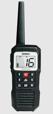 Uniden Atlantis 155 handheld VHF radio with 3-watt output, durable design perfect for marine, RV, automotive, powersports, off-road use, truck accessories, interior, truck bed, RV parts, AVADA - Best Sellers, Must Haves