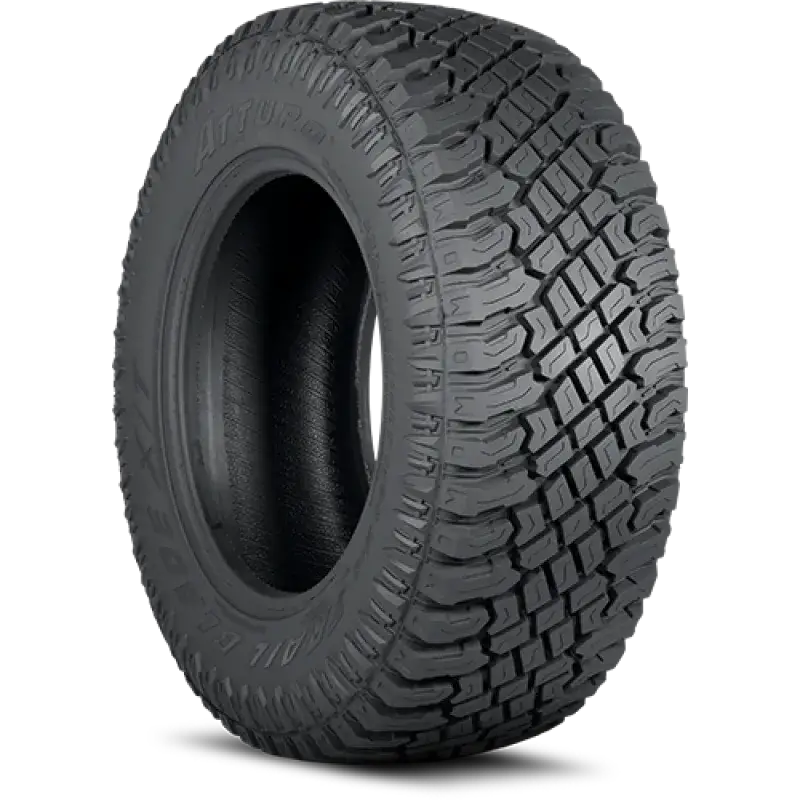 Heavy-duty all-terrain tire with aggressive tread pattern for Atturo Trail Blade X/T