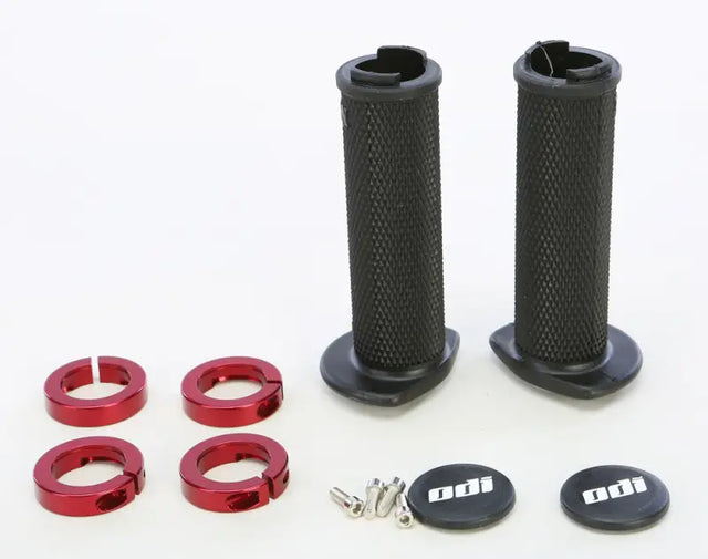 Atv Ruffian Lockon Grip 120mm Black/Red - Powersports
