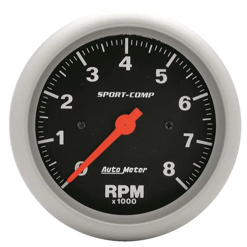 AutoMeter 3991 Autometer Sport-Comp 3-3/8 inch 8000 RPM Electronic In Dash Tach