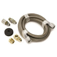Autometer #4 Braided SS Line (-4AN) 6ft -4AN and 1/8in NPTF Fittings - Truck & Automotive