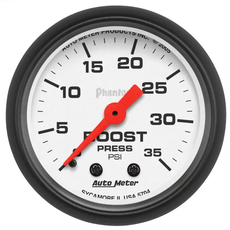 AutoMeter 5704 Autometer Phantom 52mm 35 PSI Mechanical Boost Gauge