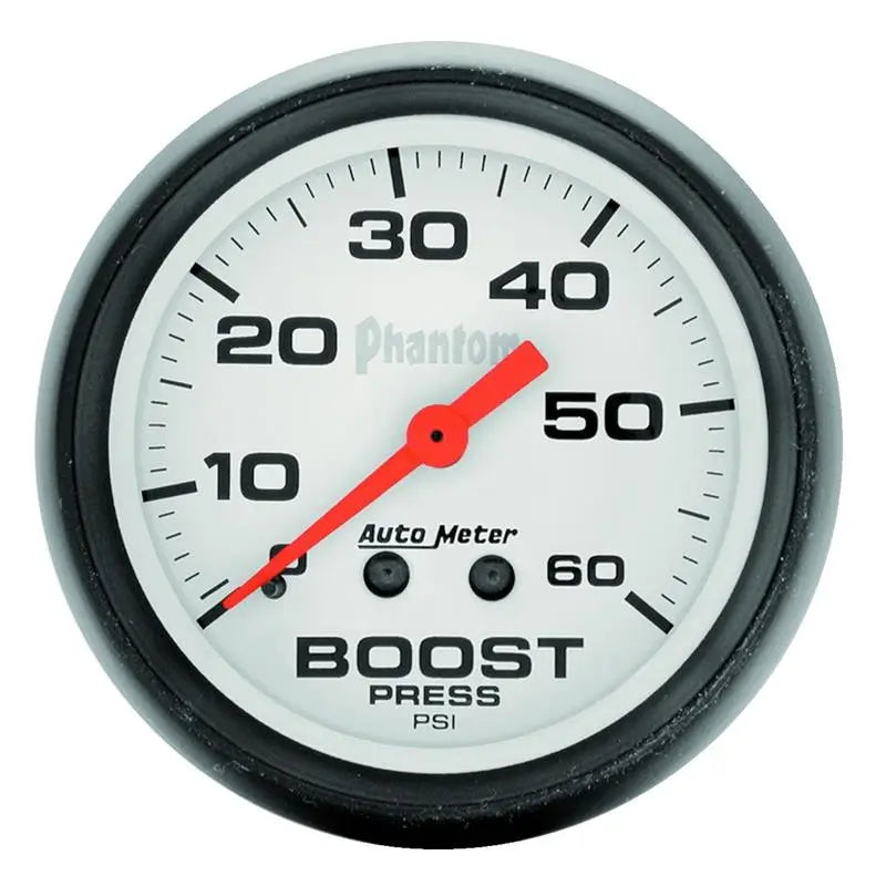 AutoMeter 5705 Autometer Phantom 52mm 0-60 PSI Mechanical Boost Gauge