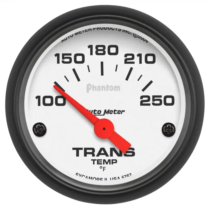 AutoMeter 5757 Autometer Phantom 52mm Short Sweep Electronic 100-250 Deg F Transmission Temperature Gauge