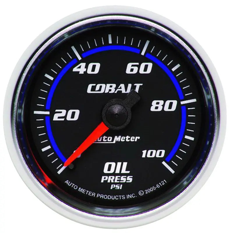 AutoMeter 6121 Autometer Cobalt 52mm 100 PSI Mechanical Oil Pressure Gauge