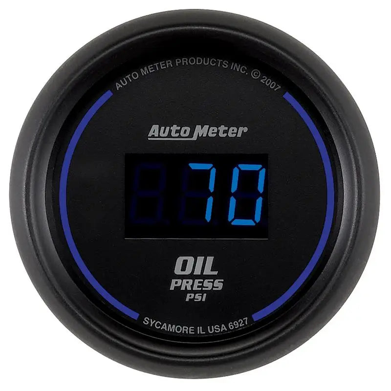 AutoMeter 6927 Autometer Cobalt Digital 52.4mm Black 0-100psi Oil Pressure Gauge