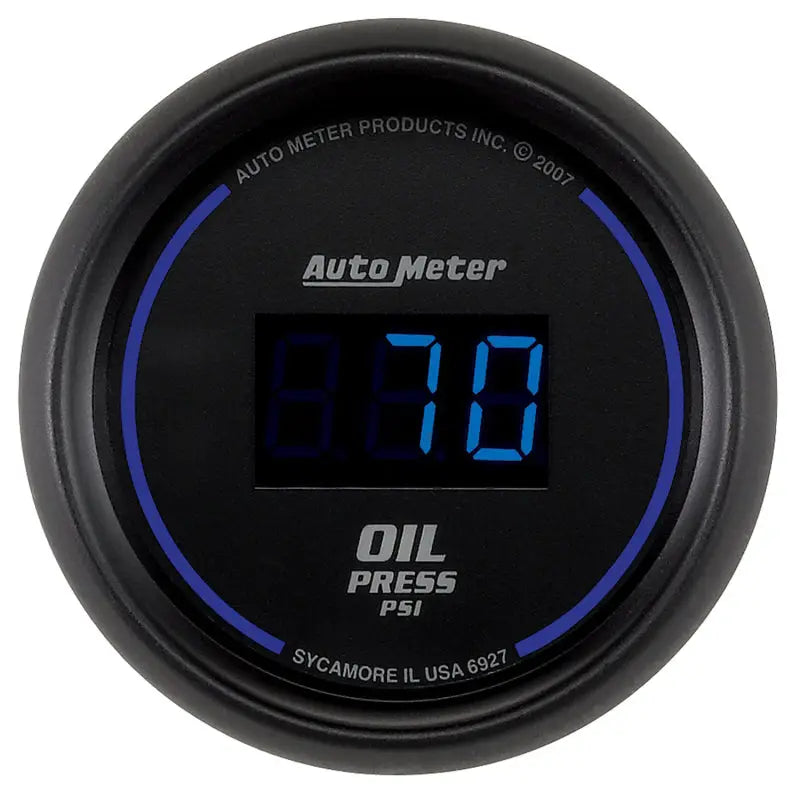 AutoMeter 6927 Autometer Cobalt Digital 52.4mm Black 0-100psi Oil Pressure Gauge