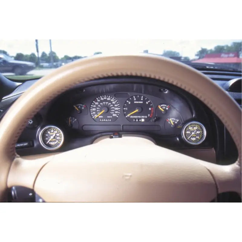 Autometer 94-00 Ford Mustang 52mm Black Dual Instrument Cluster Bezel - Truck & Automotive