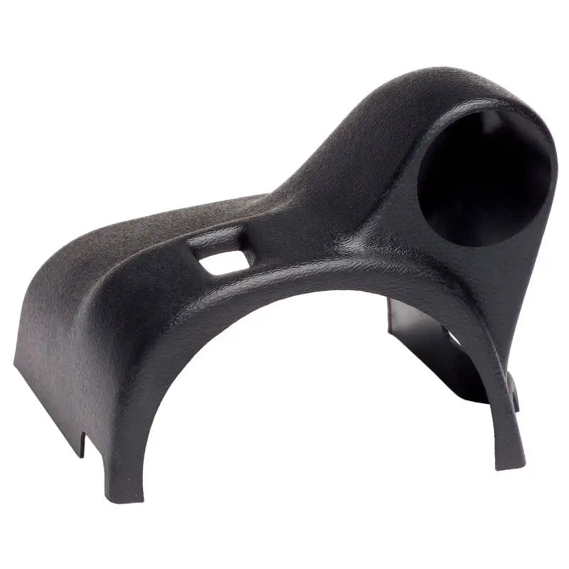Autometer 94-04 Mustang black single steering column gauge pod, 2 1/16 inch mount, durable ABS composite material with black textured finish.