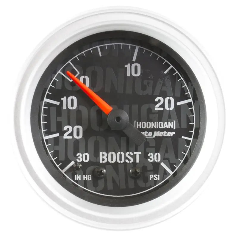 AutoMeter 4303-09000 Autometer Hoonigan 52mm 30 PSI Mechanical Vacuum/Boost Gauge